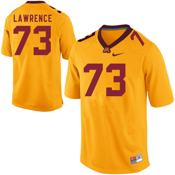 Men #73 Tyrell Lawrence Minnesota Golden Gophers College Football Jerseys Sale-Gold